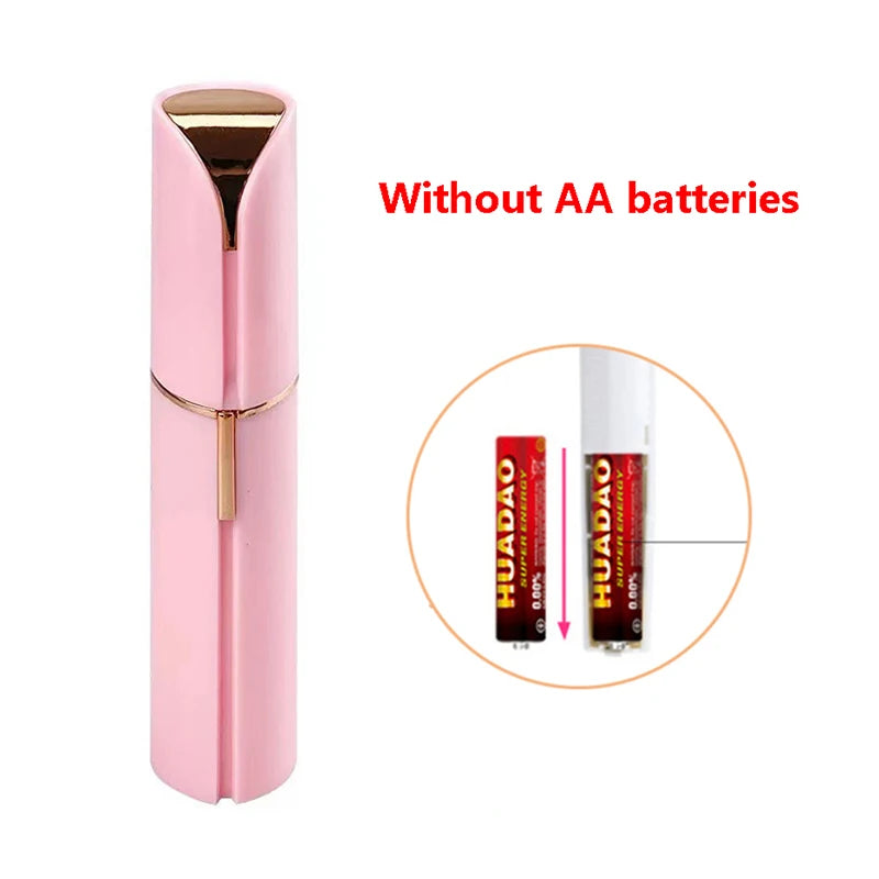 Electric Facial Hair Removal Epilator Eyebrow Lipstick Shape Painless Facial Sensitive Areas Bikini Depilator Shaver Trimmer