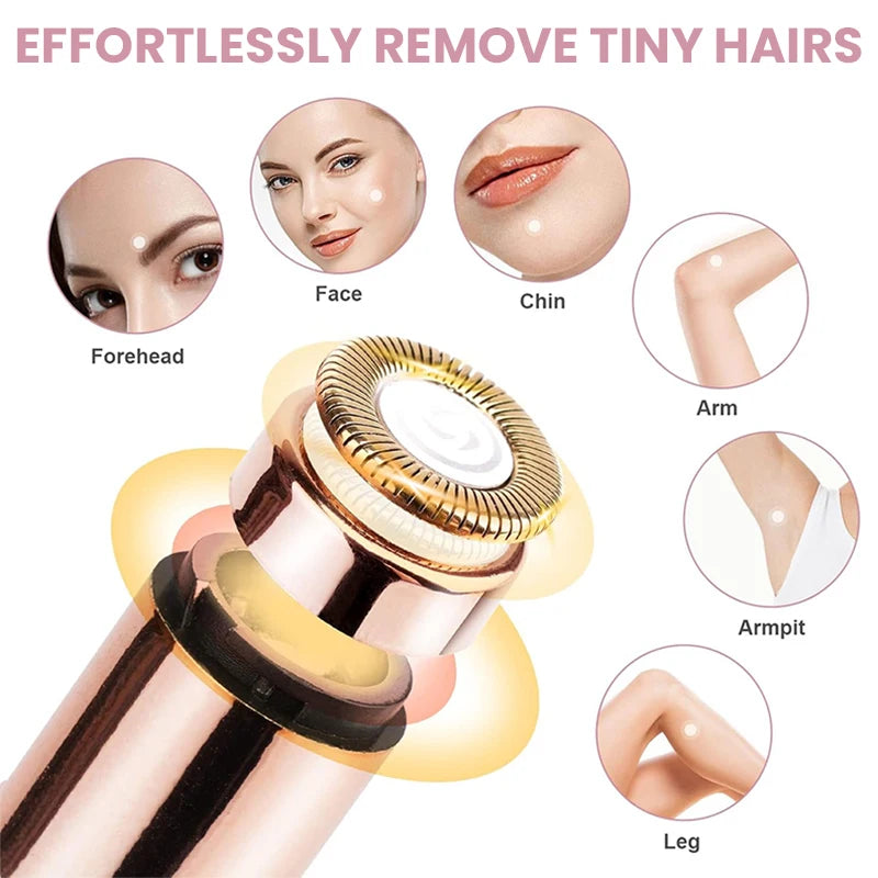 Electric Facial Hair Removal Epilator Eyebrow Lipstick Shape Painless Facial Sensitive Areas Bikini Depilator Shaver Trimmer