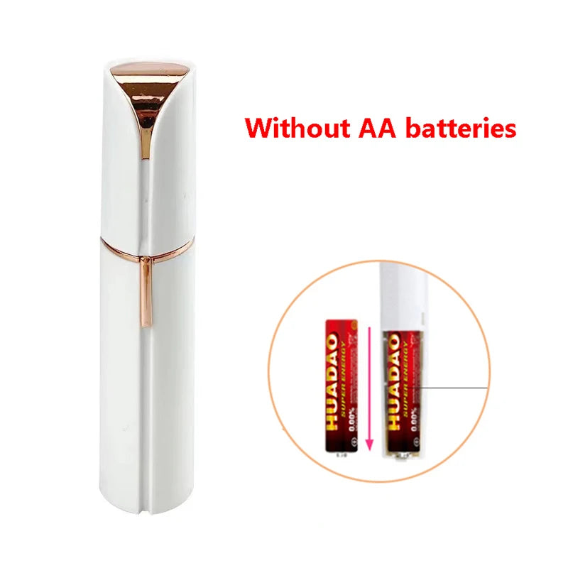 Electric Facial Hair Removal Epilator Eyebrow Lipstick Shape Painless Facial Sensitive Areas Bikini Depilator Shaver Trimmer