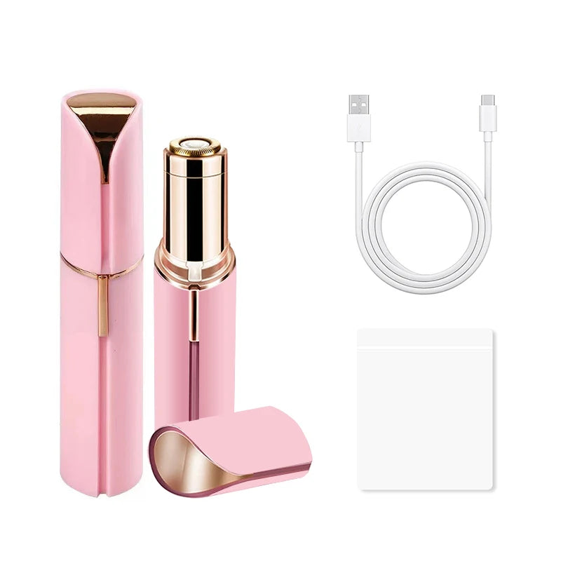 Electric Facial Hair Removal Epilator Eyebrow Lipstick Shape Painless Facial Sensitive Areas Bikini Depilator Shaver Trimmer