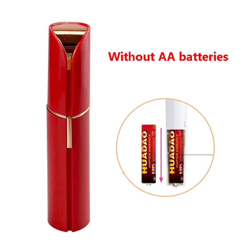Electric Facial Hair Removal Epilator Eyebrow Lipstick Shape Painless Facial Sensitive Areas Bikini Depilator Shaver Trimmer