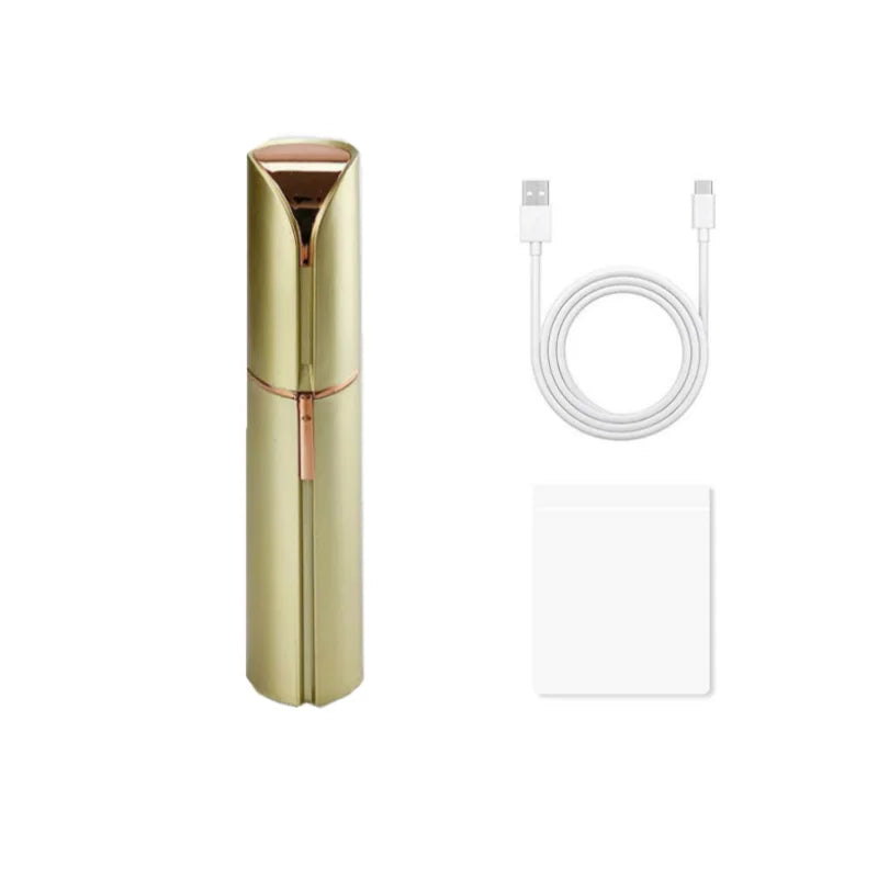 Electric Facial Hair Removal Epilator Eyebrow Lipstick Shape Painless Facial Sensitive Areas Bikini Depilator Shaver Trimmer