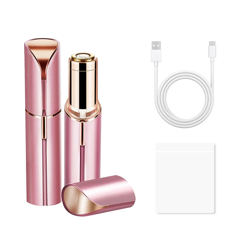 Electric Facial Hair Removal Epilator Eyebrow Lipstick Shape Painless Facial Sensitive Areas Bikini Depilator Shaver Trimmer