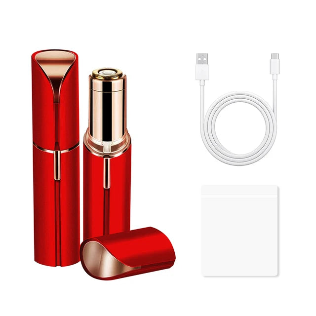 Electric Facial Hair Removal Epilator Eyebrow Lipstick Shape Painless Facial Sensitive Areas Bikini Depilator Shaver Trimmer
