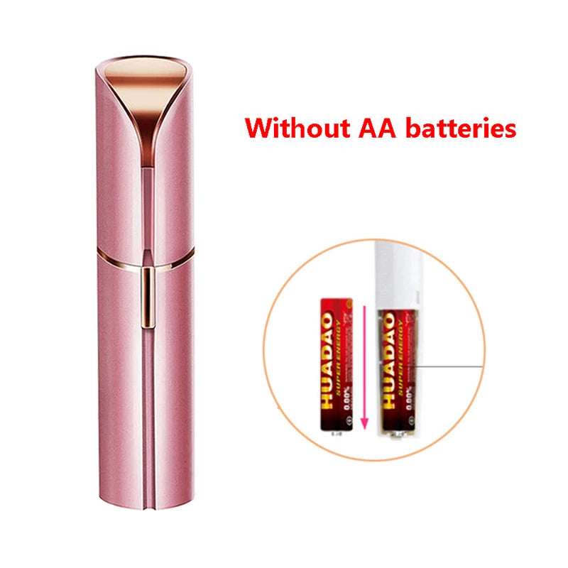 Electric Facial Hair Removal Epilator Eyebrow Lipstick Shape Painless Facial Sensitive Areas Bikini Depilator Shaver Trimmer